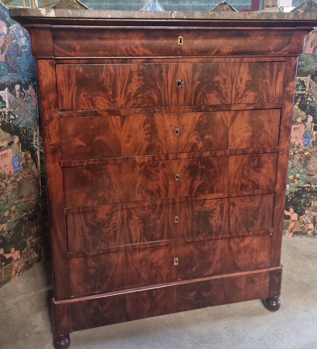 Large Restoration Period Chiffonier In Mahogany-photo-2