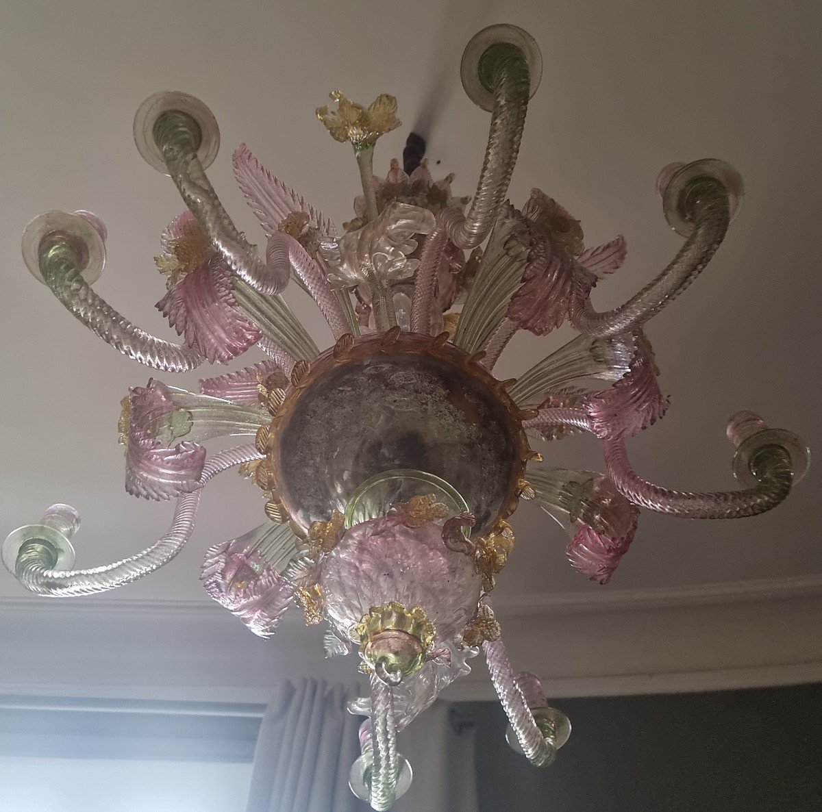 19th Century Murano Glass Chandelier-photo-3