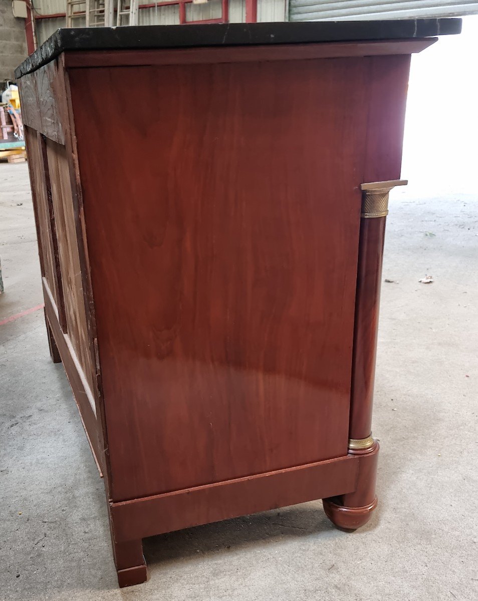 Empire Period Commode In Mahogany Forming Writing Desk -photo-1