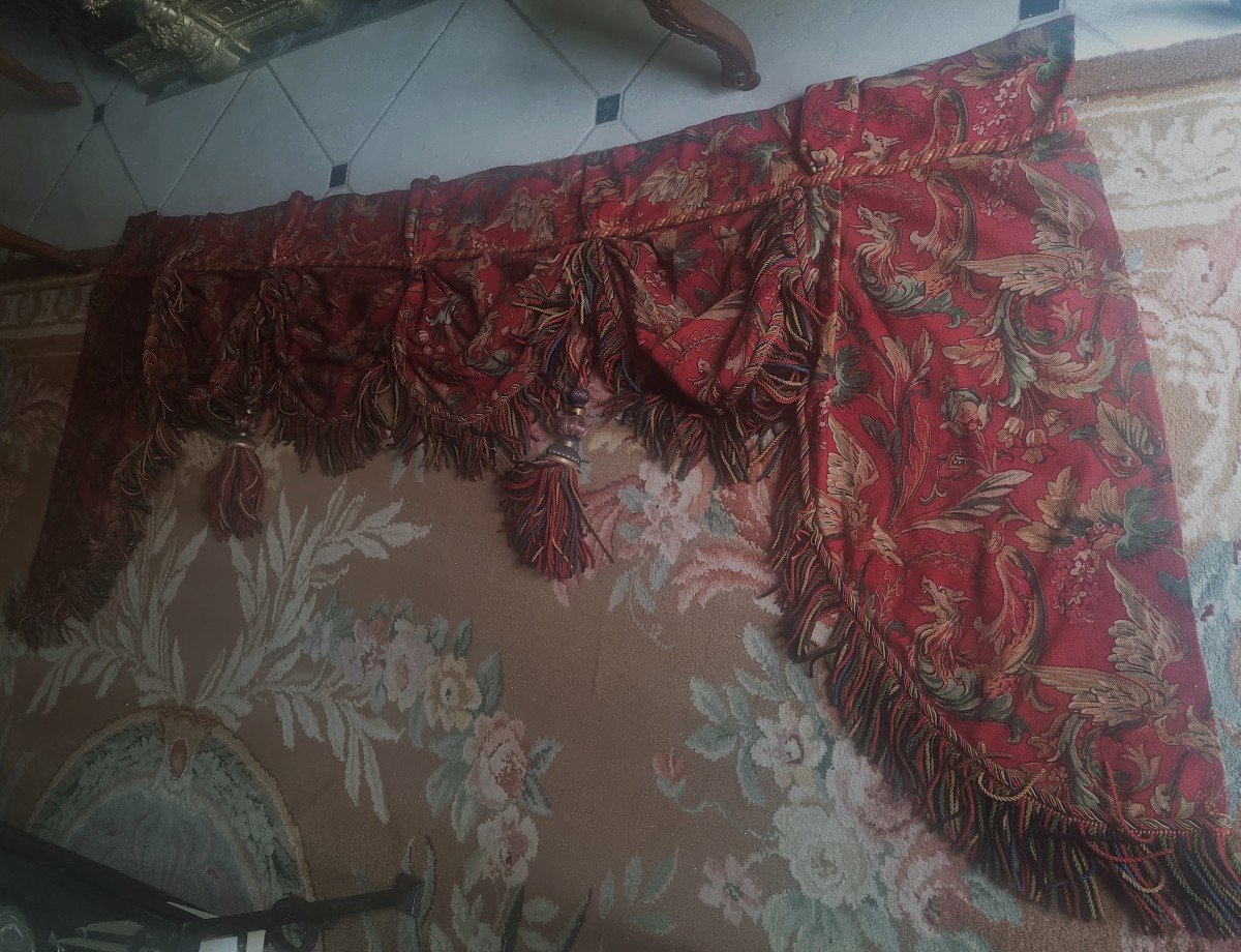 Two Pairs Of Curtains, Valances And Tieback Holders From The Napoleon III Period-photo-4