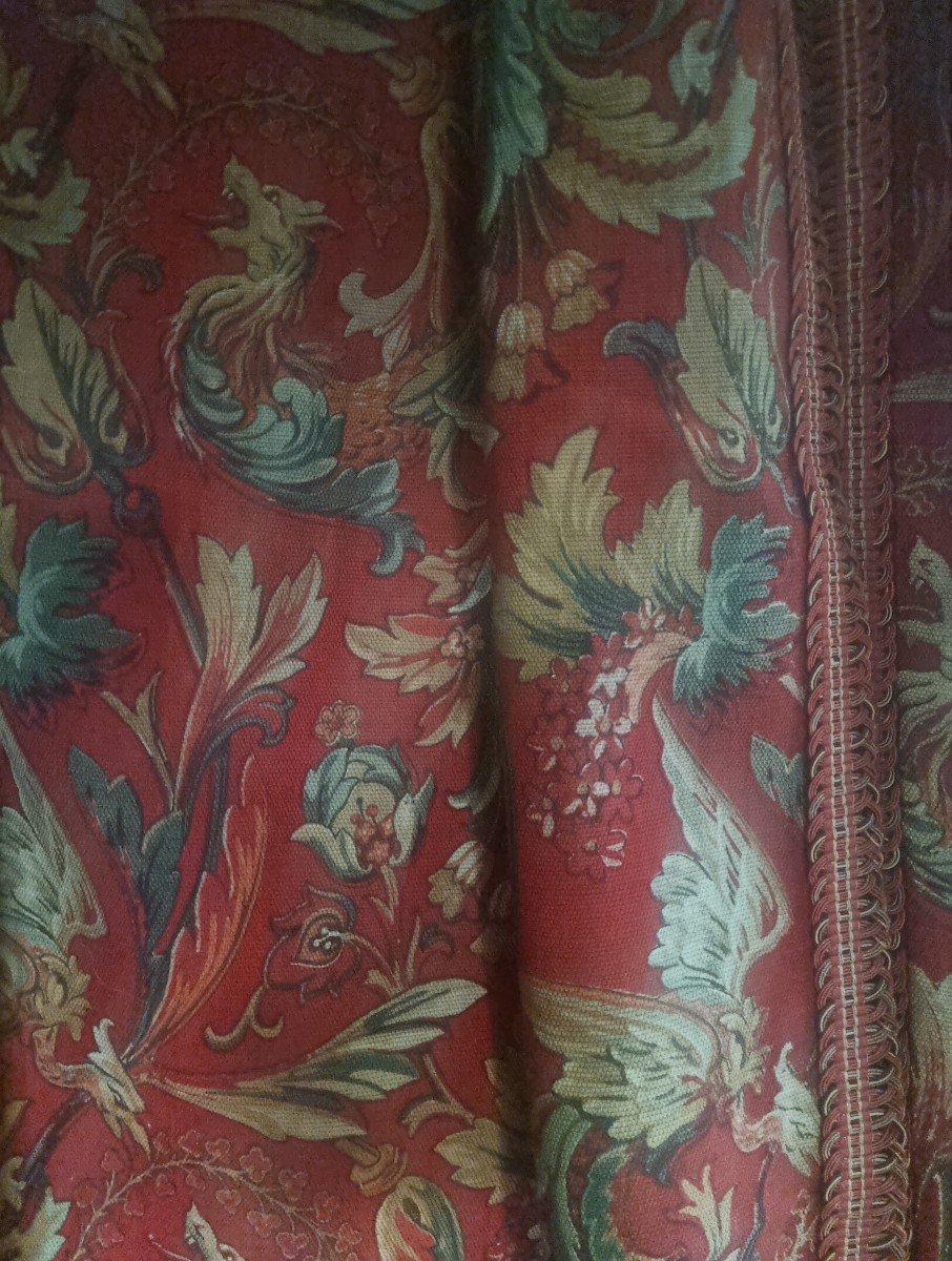 Two Pairs Of Curtains, Valances And Tieback Holders From The Napoleon III Period-photo-3