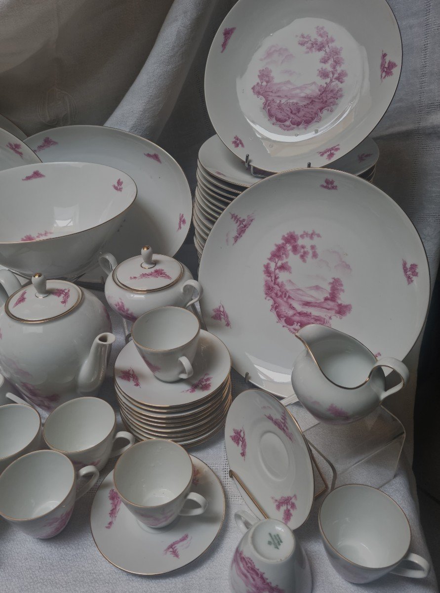 Service De Table En Porcelaine Décor Naturaliste -photo-3