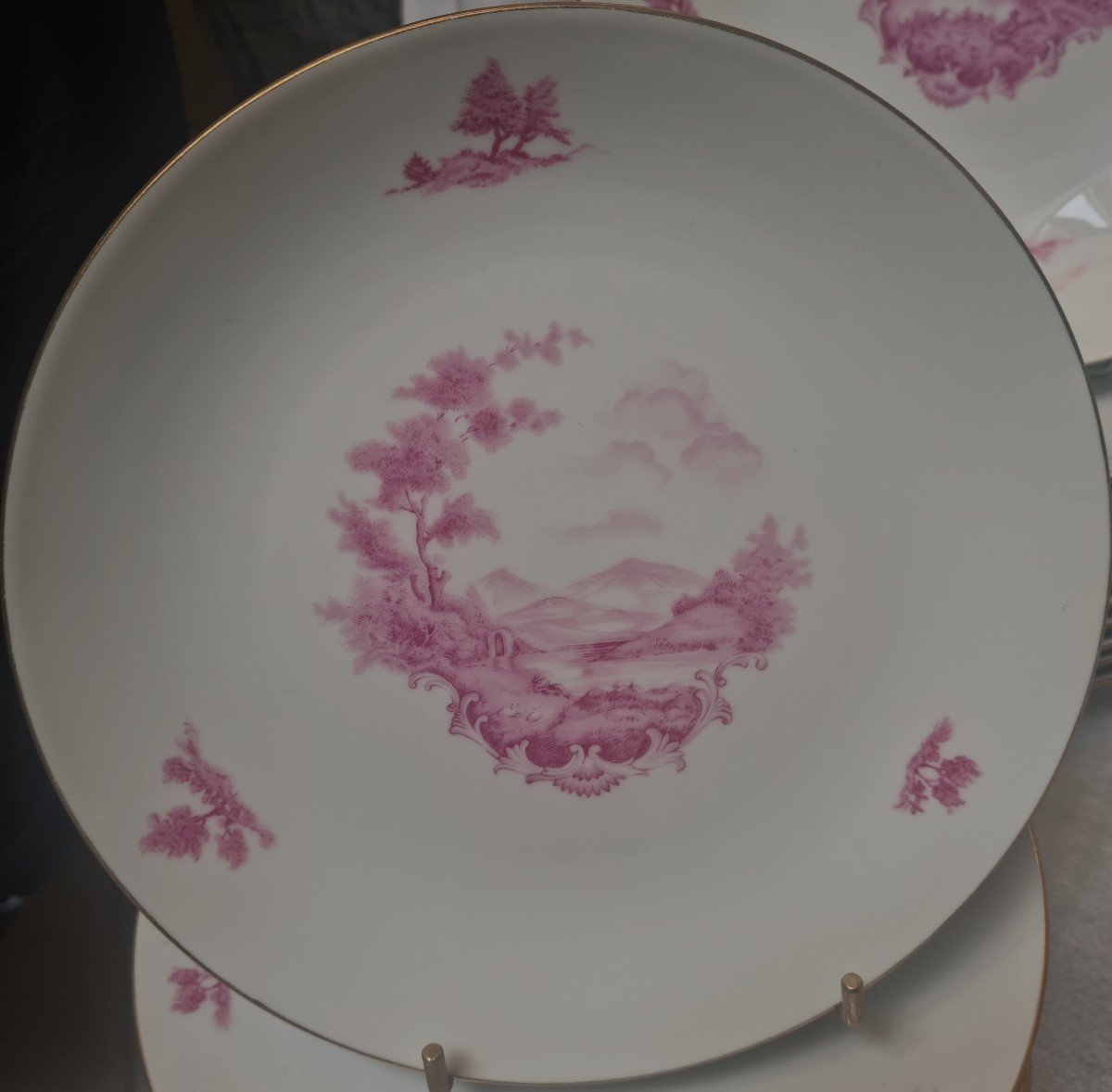 Service De Table En Porcelaine Décor Naturaliste -photo-2