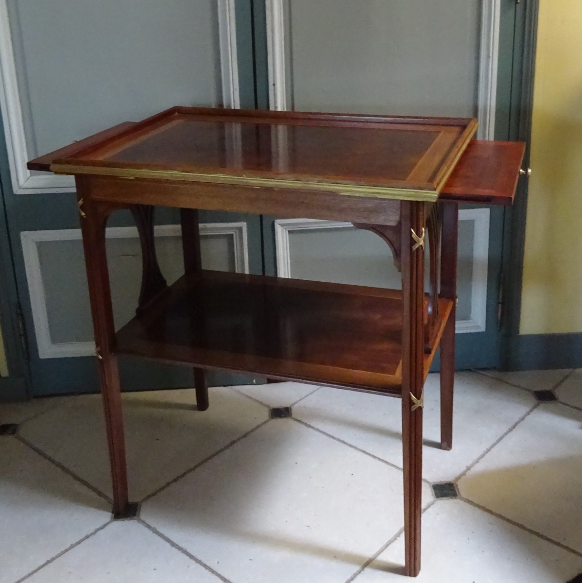 Table Desserte Ou Table à Thé Acajou époque 1900-photo-3