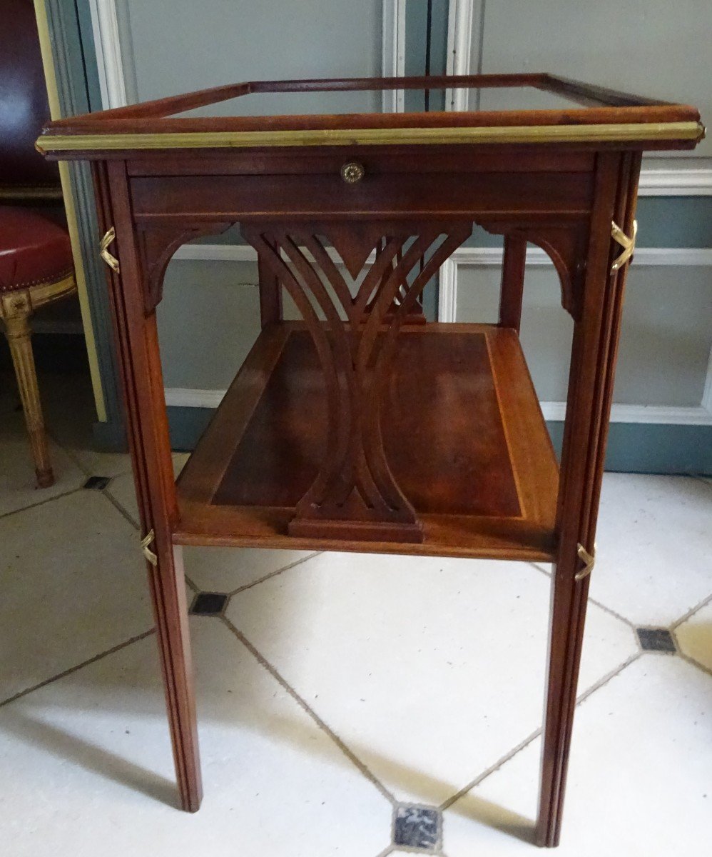 Table Desserte Ou Table à Thé Acajou époque 1900-photo-4