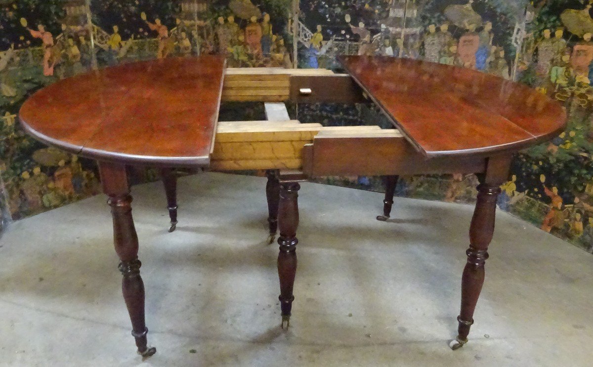 Table Ovale De Salle A Manger d'époque Empire En Acajou-photo-4