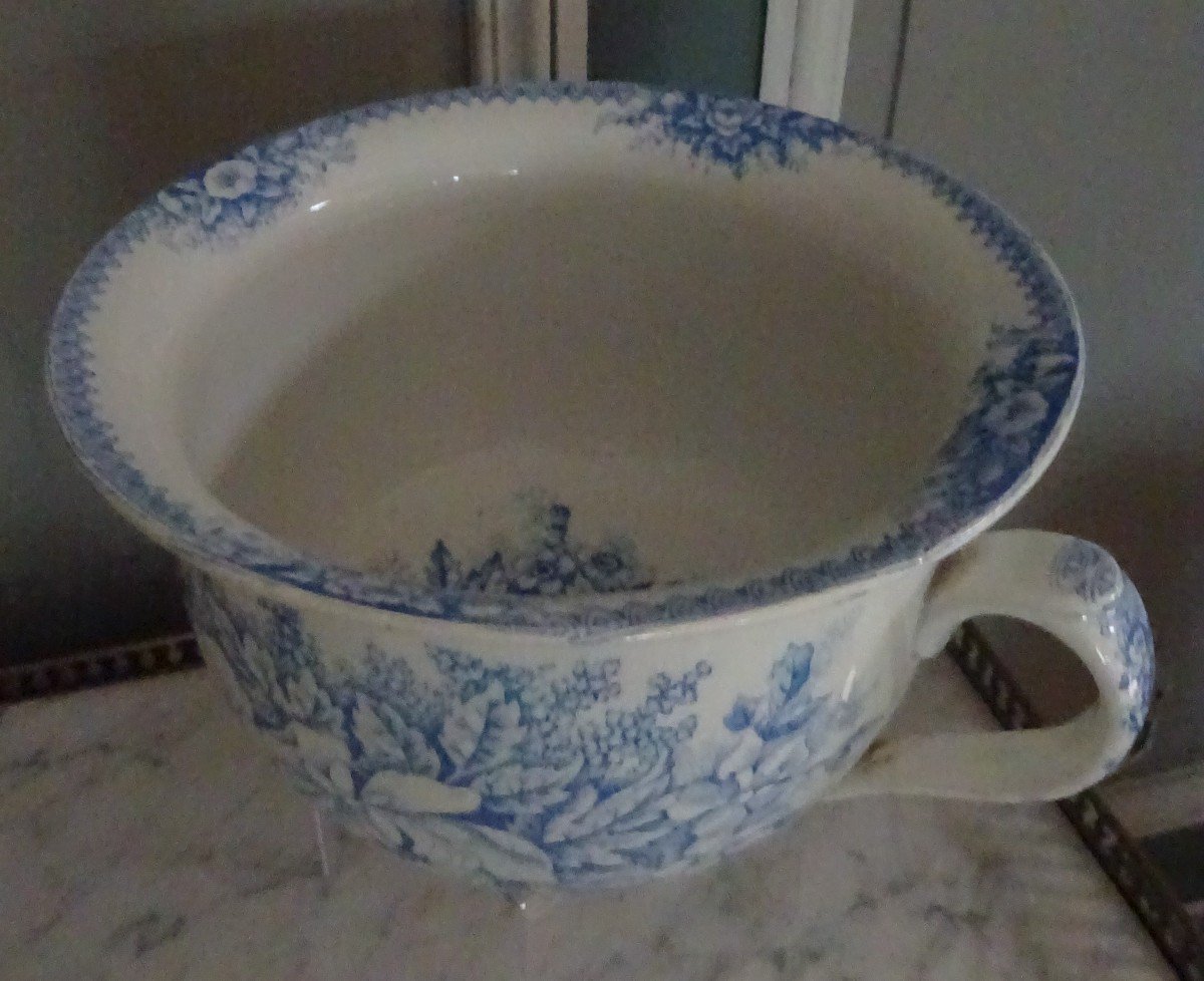 Nécessaire De Toilette époque XIXème En Faïence De Creil Et Montereau-photo-1