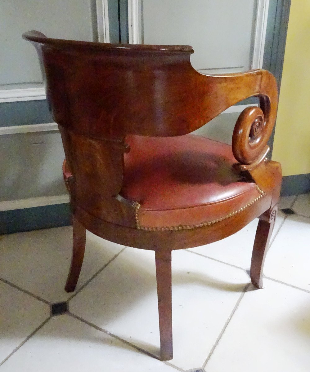 Restoration Period Mahogany Office Chair-photo-3
