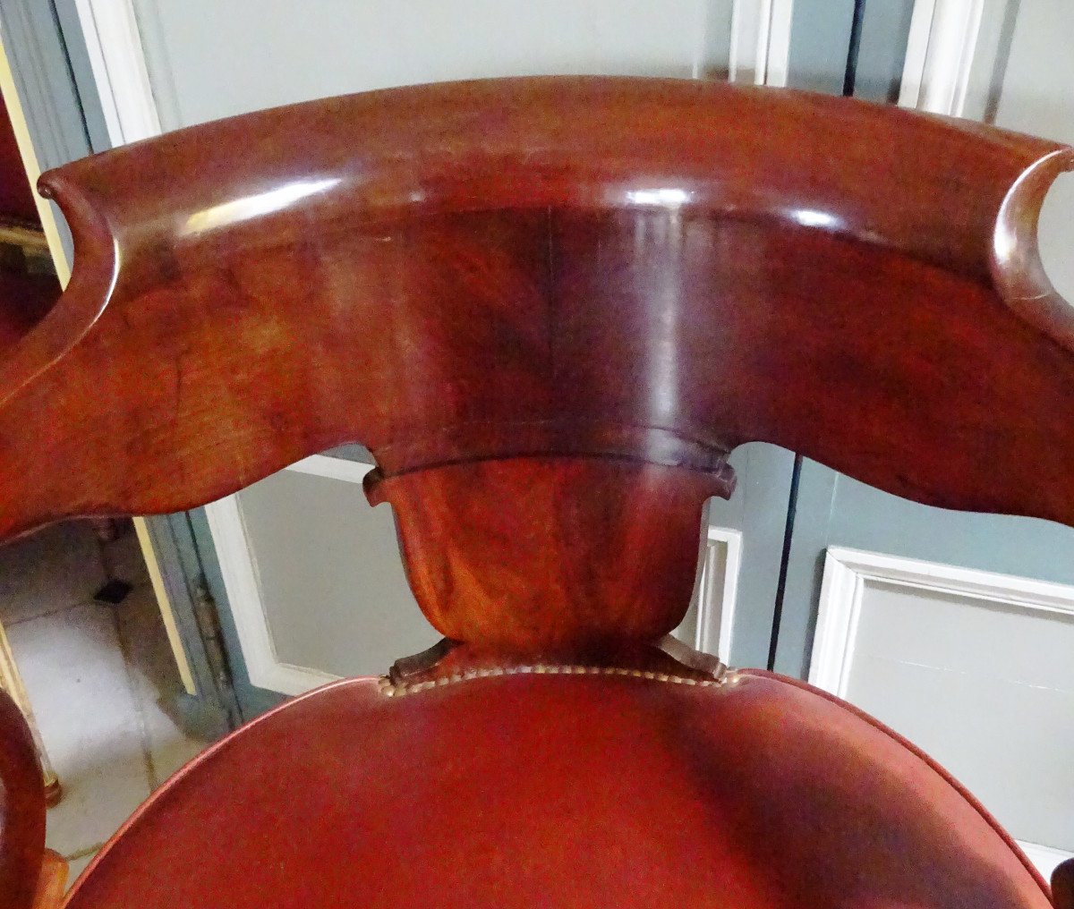 Restoration Period Mahogany Office Chair-photo-4