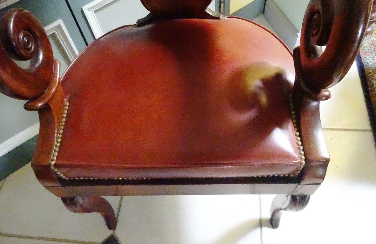 Restoration Period Mahogany Office Chair-photo-1