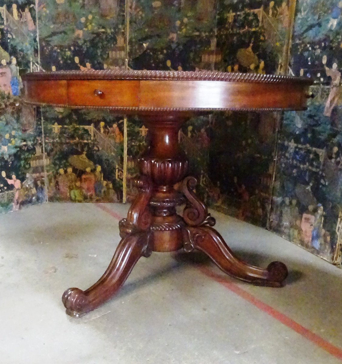 Louis Philippe Period Mahogany Bookcase Pedestal-photo-2