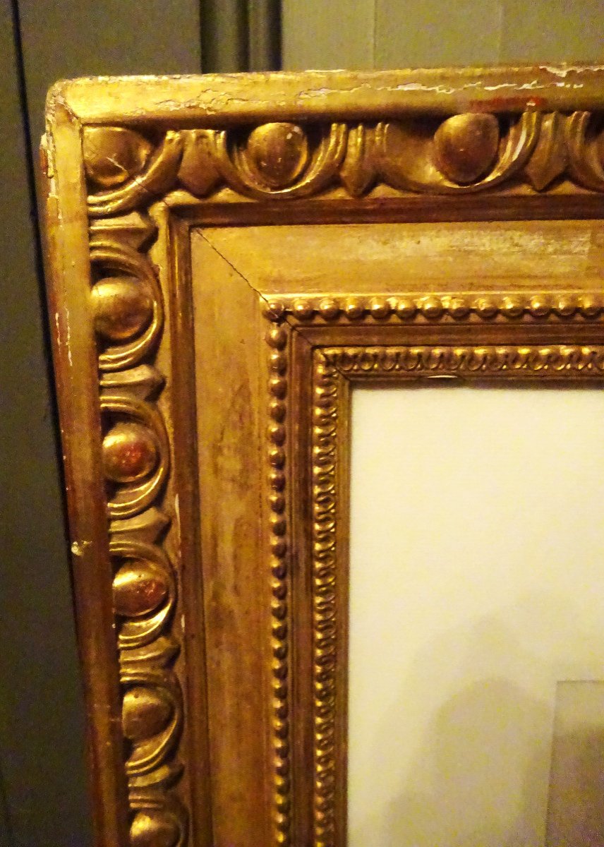 Large Framed Engraving Representing The Imperial Family From The Napoleon III Era-photo-3