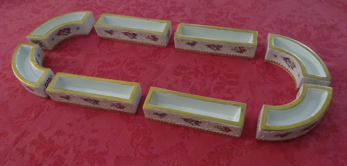 Decorated Paris Porcelain Table Runner Or Centerpiece-photo-2