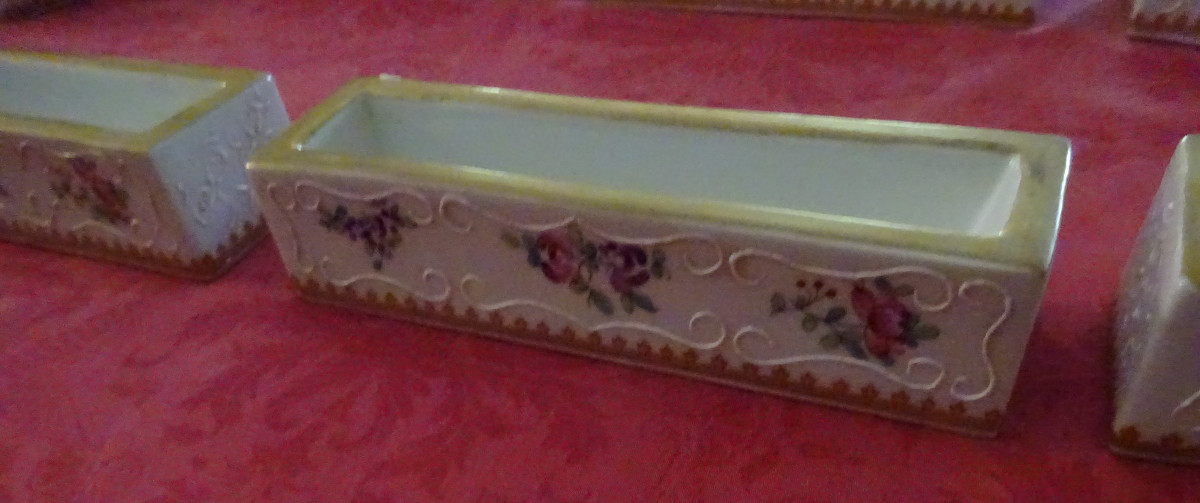 Decorated Paris Porcelain Table Runner Or Centerpiece-photo-3