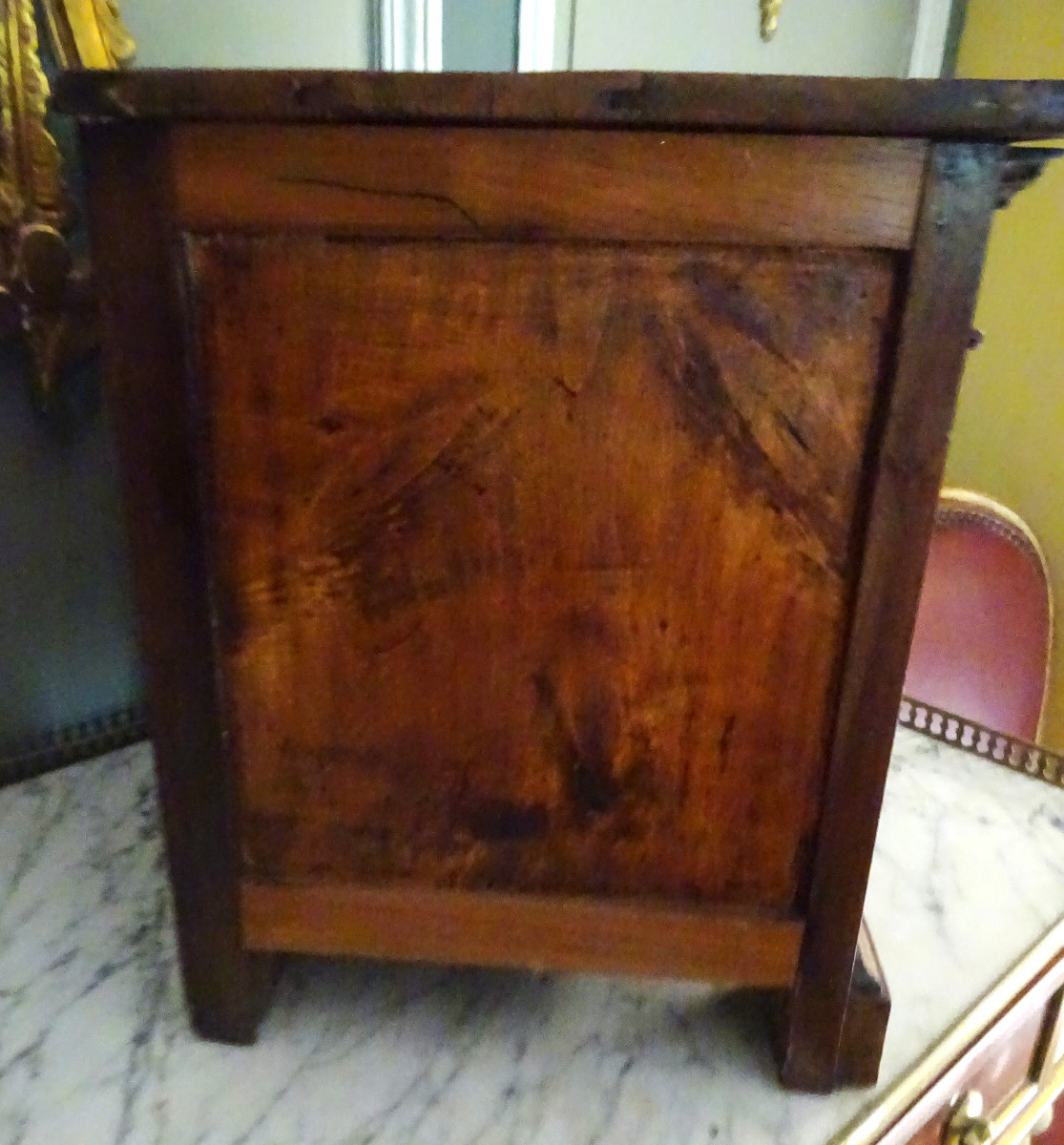 Small Empire Miniature Walnut Chest Of Drawers-photo-3