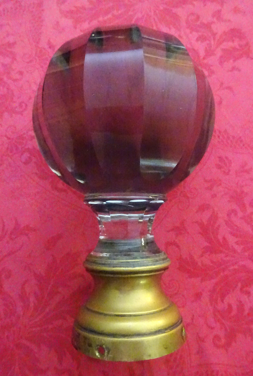 Large 19th Century Crystal Staircase Ball-photo-3