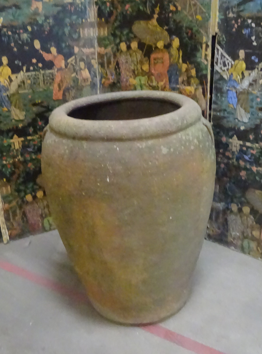 Large Terracotta Jar, Work From The South Of France-photo-4