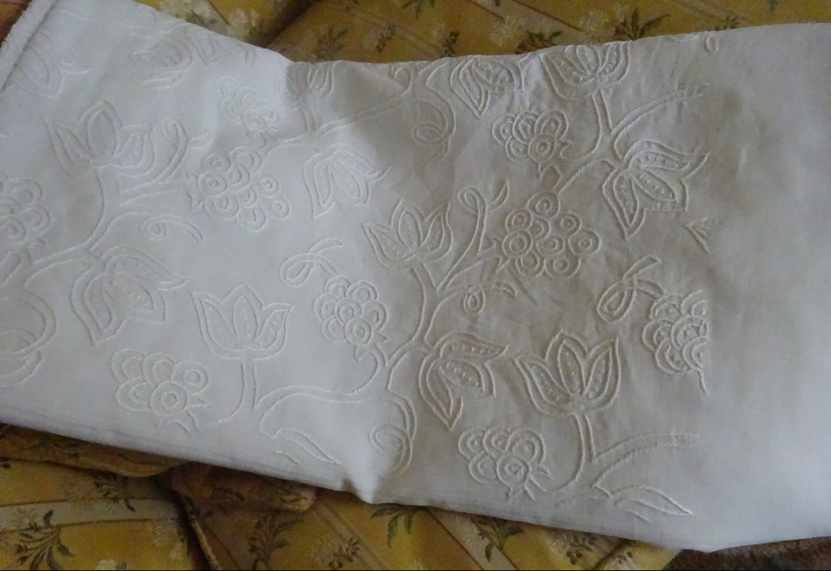 Large Embroidered Tablecloth, Early 20th Century