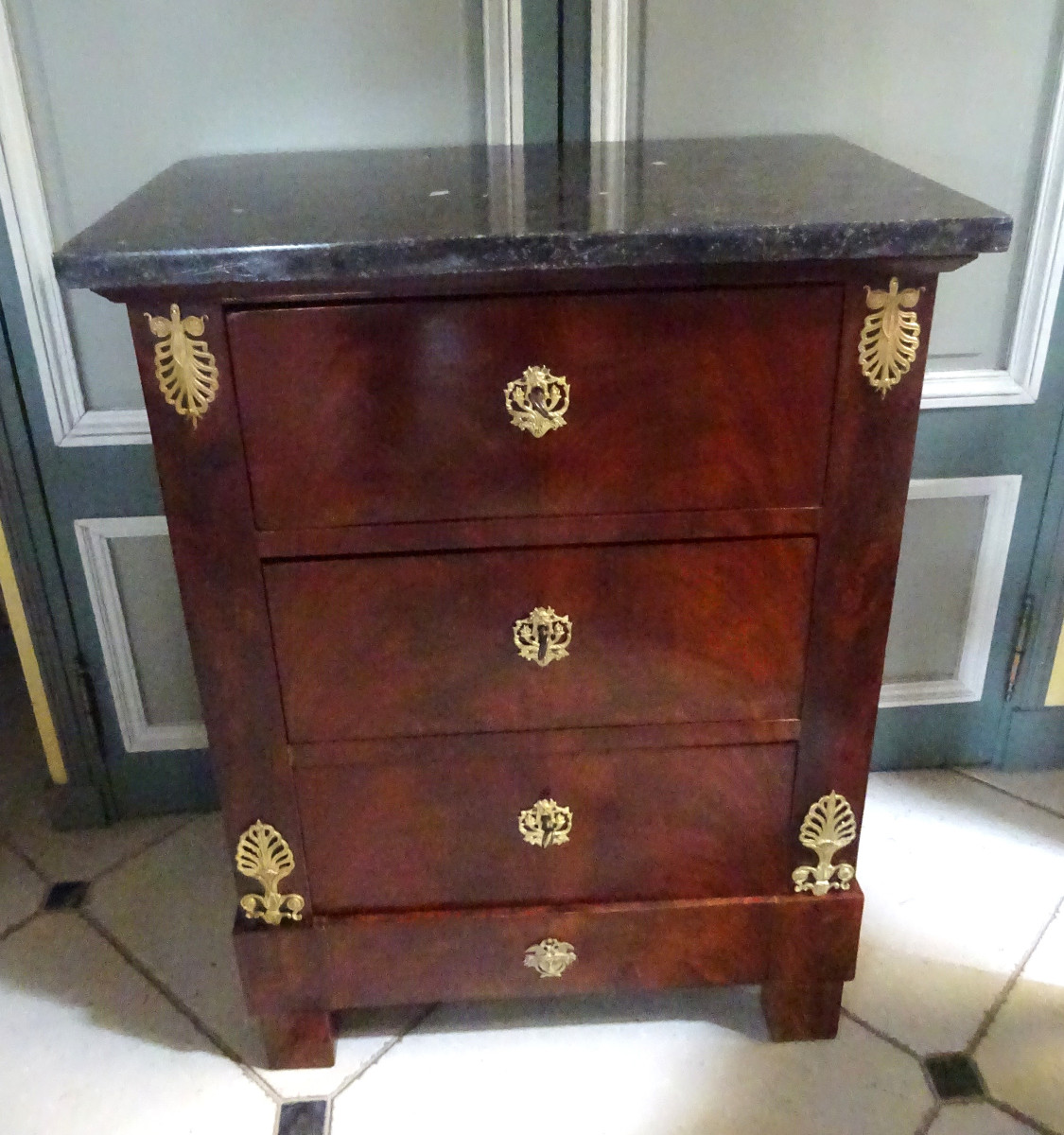 Petite commode d'époque Empire acajou-photo-5