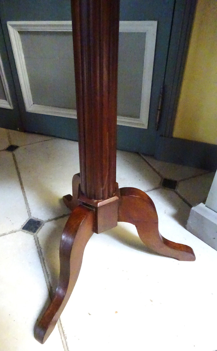 Small Tripod Pedestal Table With Rectangular Top, Dating From The 19th Century-photo-2