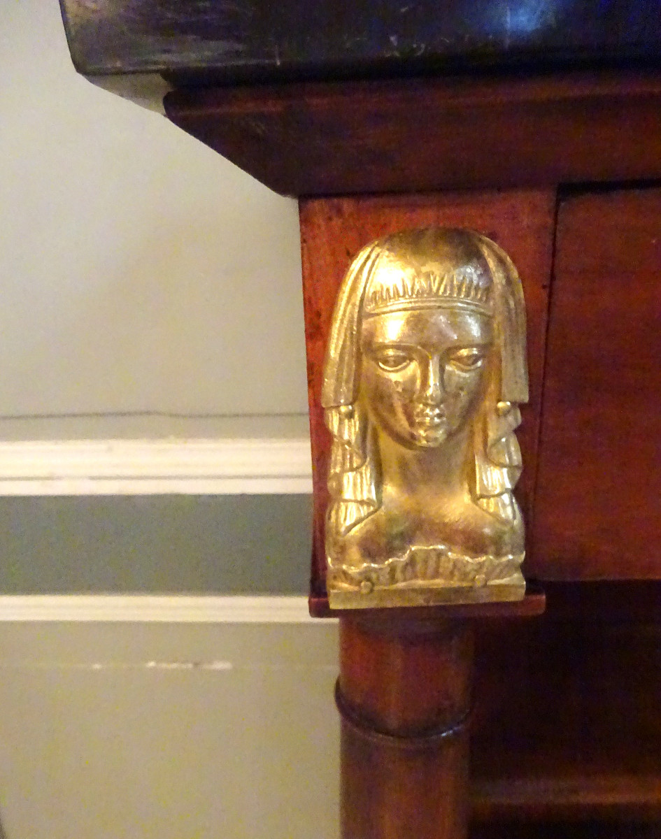 Petite console Empire en bois naturel-photo-2