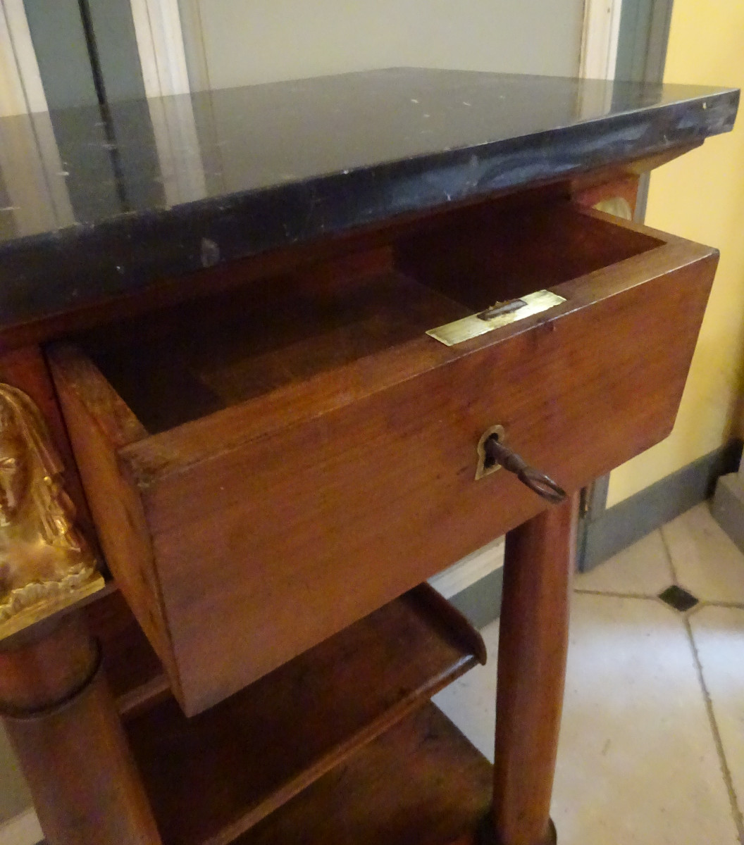 Petite console Empire en bois naturel-photo-3