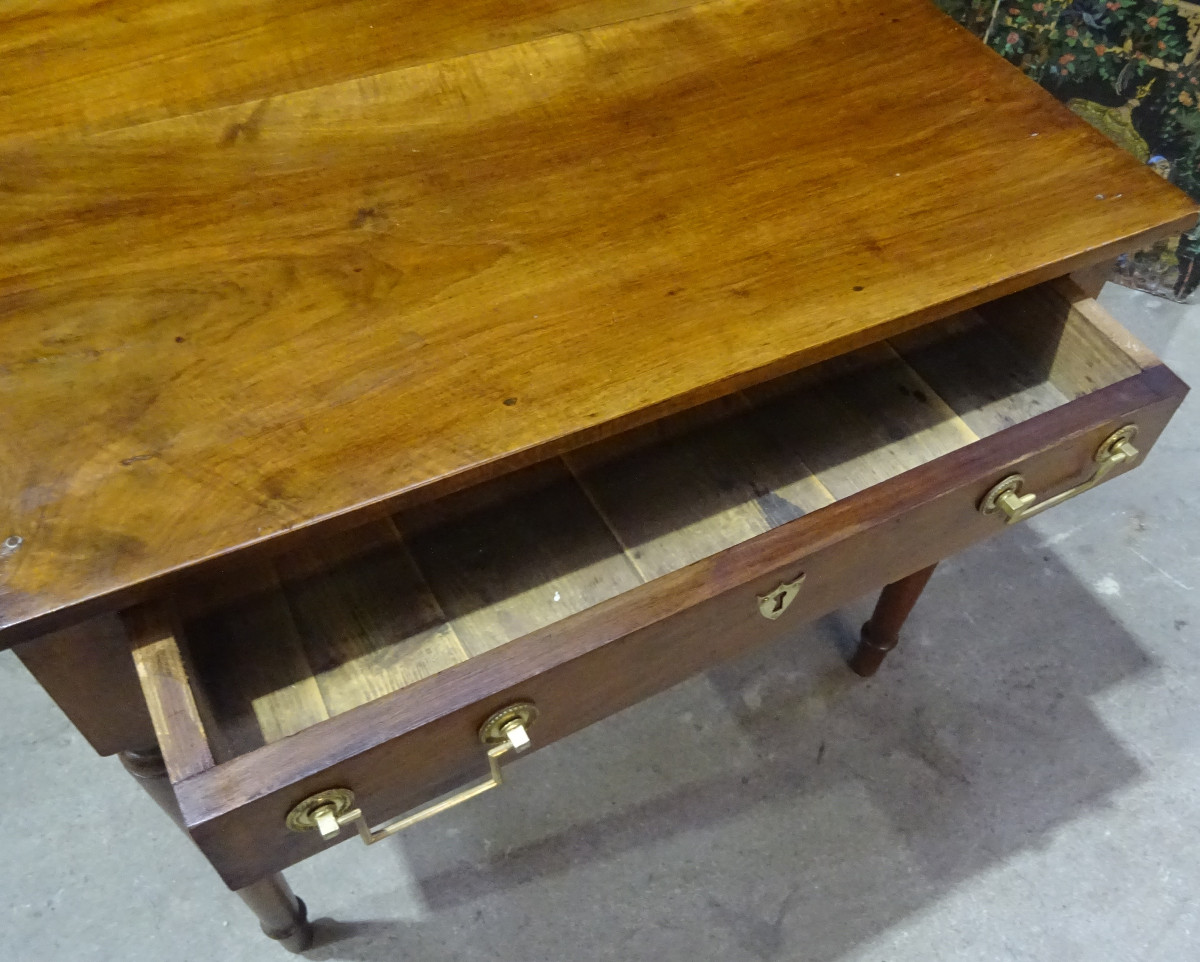 Small Writing Table Or Desk In Late 18th-century Walnut-photo-1