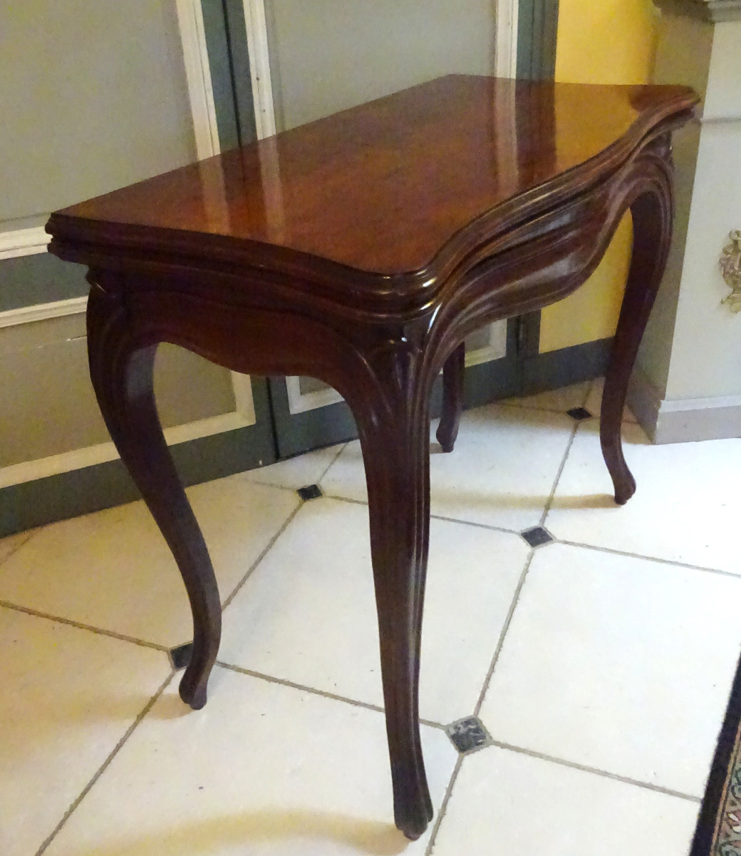 Mid-19th Century Mahogany Games Table-photo-4