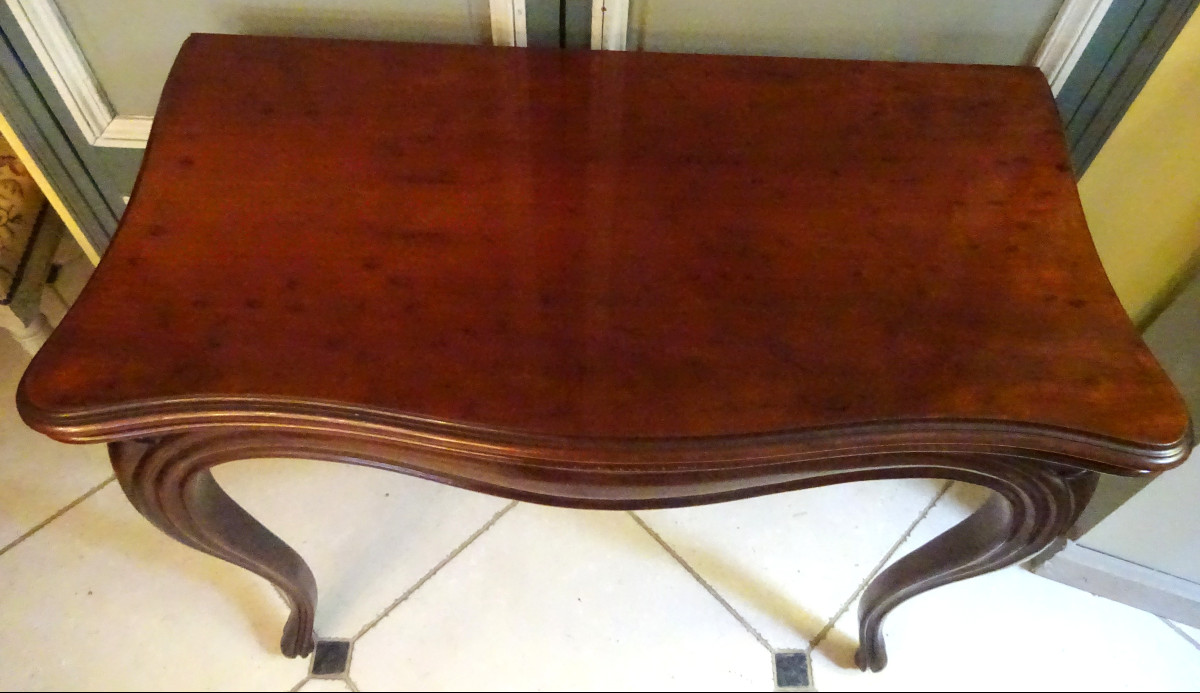 Mid-19th Century Mahogany Games Table-photo-2