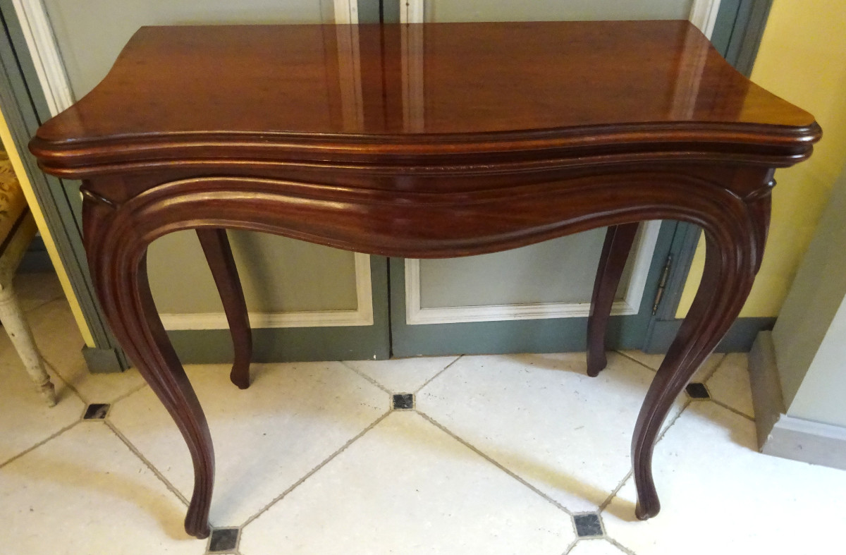 Mid-19th Century Mahogany Games Table