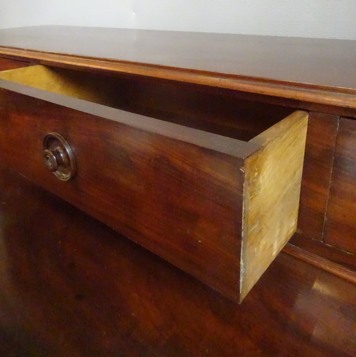 Mahogany Roll-top Desk, Mid-19th Century-photo-3