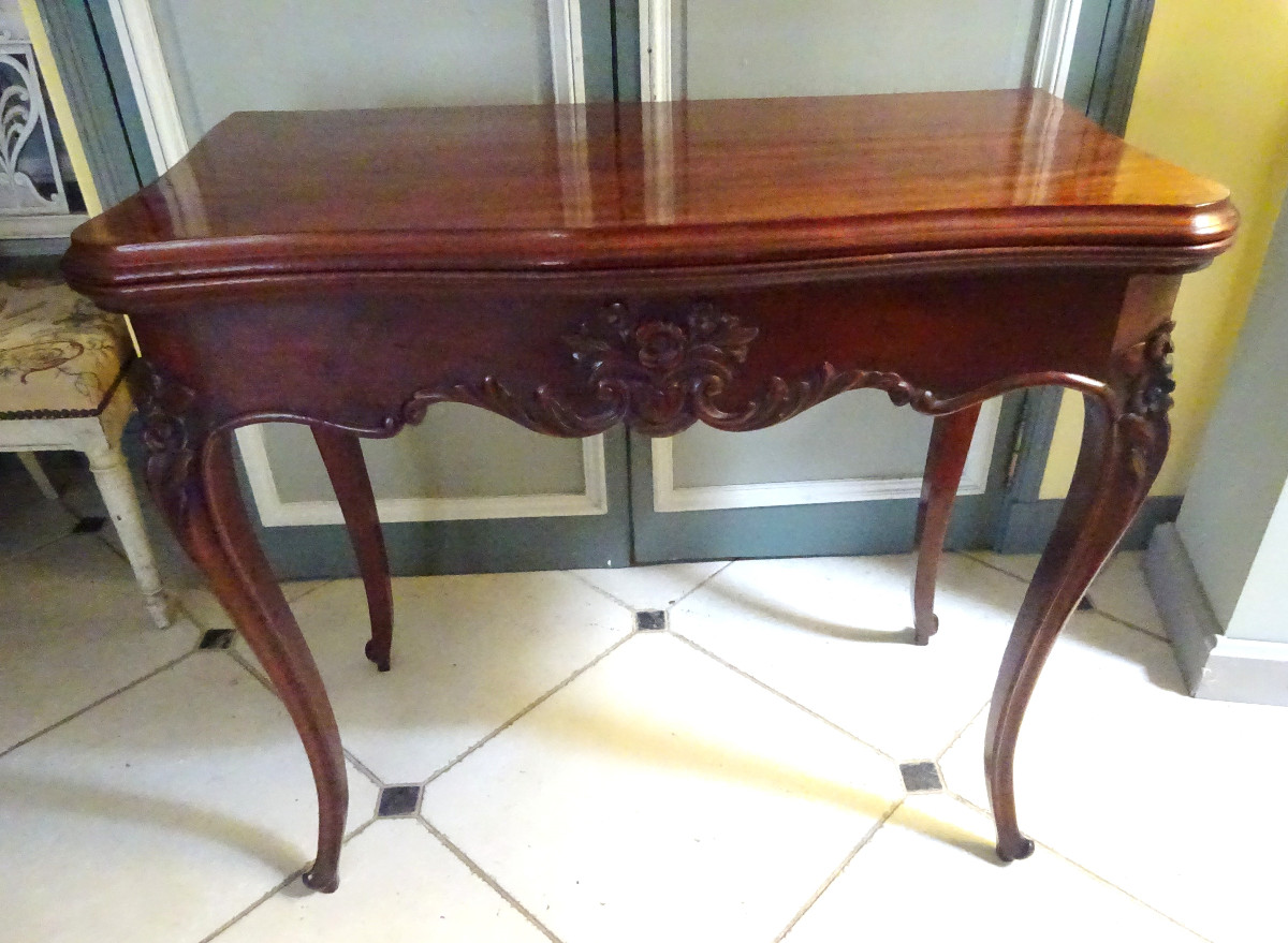 Mahogany Game Table, Mid-19th Century