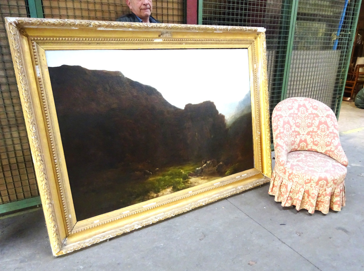 Important Landscape Painting By Georges Gall Dated 1867-photo-3