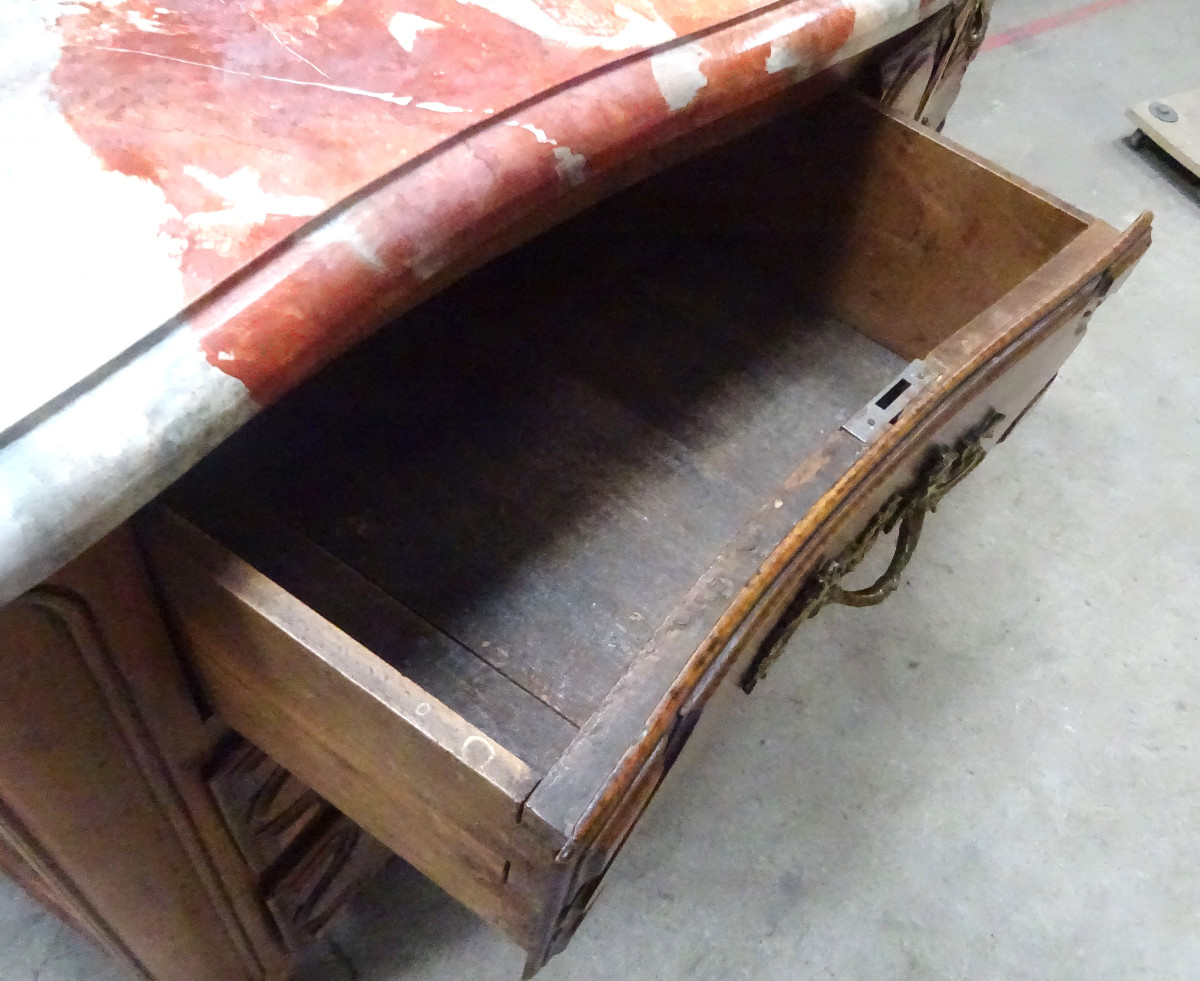 Commode d'époque XVIIIème en noyer.-photo-4