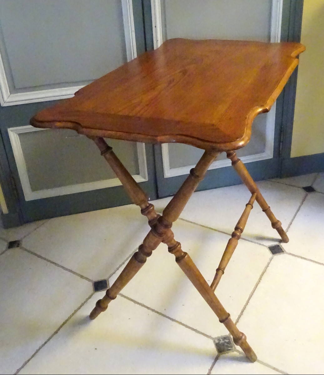 Petite table pliante fin XIX ème-photo-2