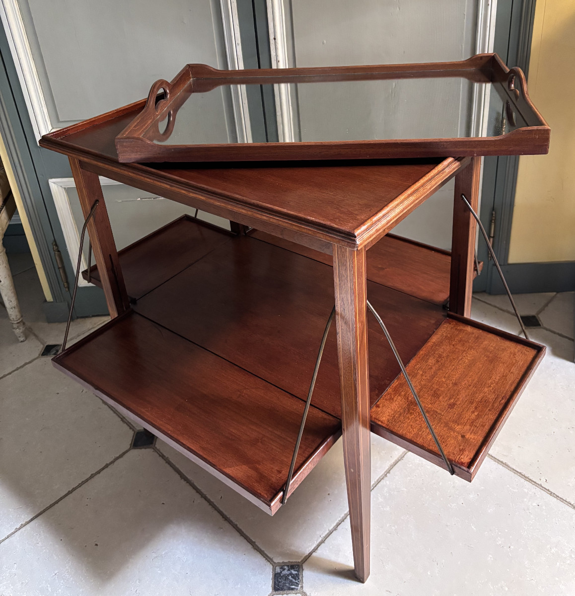 Mahogany Tea Table Or Side Table, Early 20th Century-photo-2