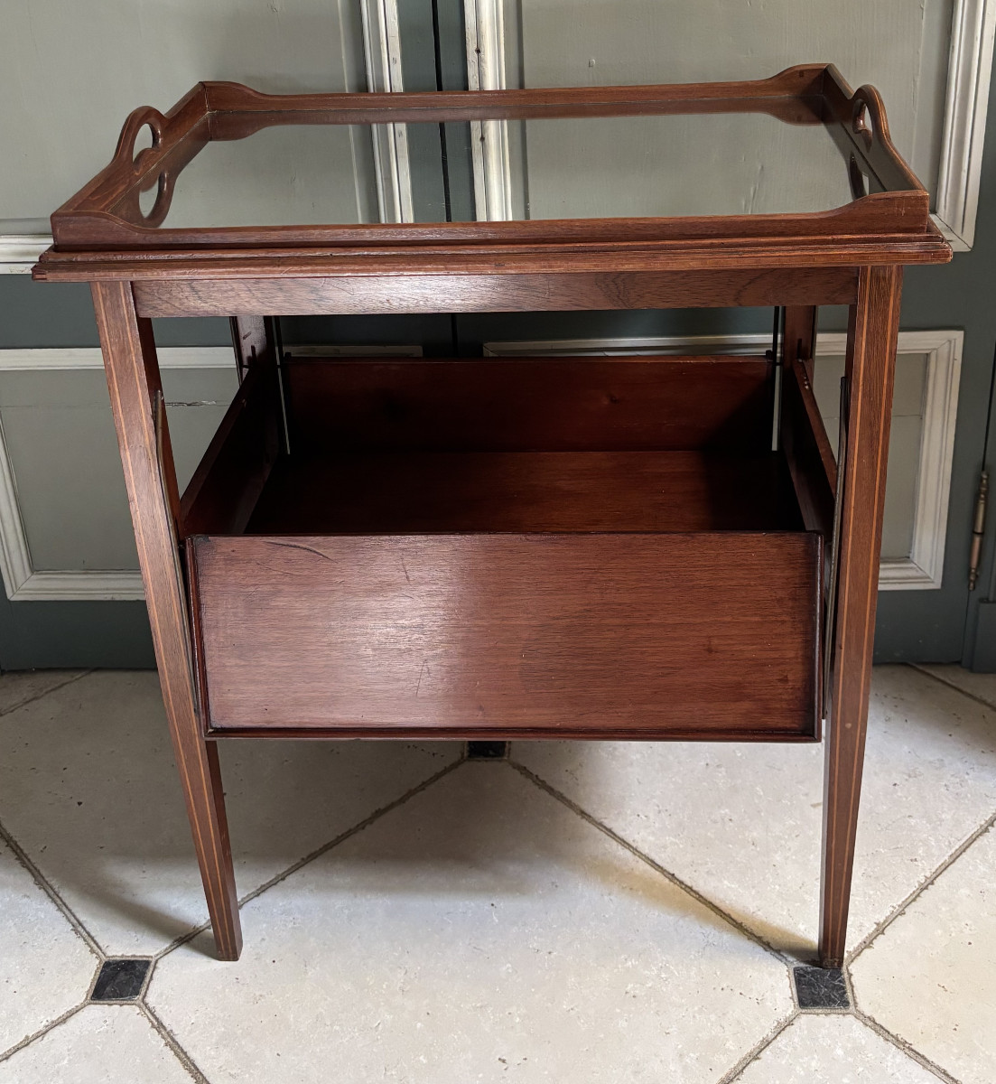 Mahogany Tea Table Or Side Table, Early 20th Century-photo-4