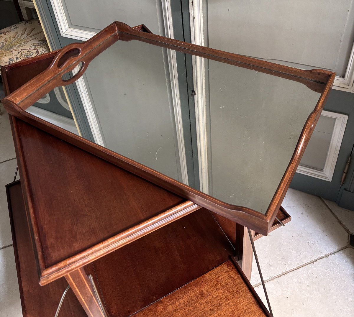 Mahogany Tea Table Or Side Table, Early 20th Century-photo-1