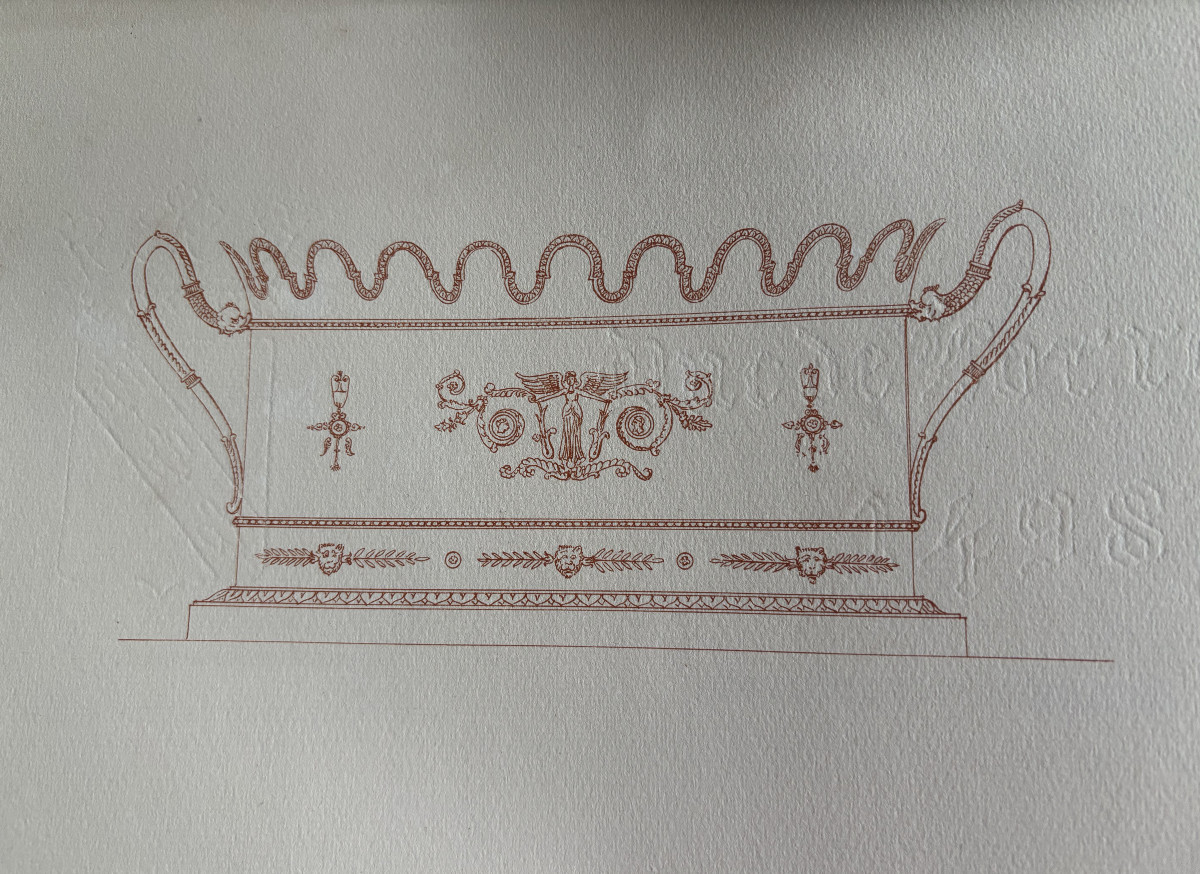 Beautiful Set Of 50 Engravings Depicting Empire-style Goldsmiths' And Silversmiths' Pieces.-photo-2