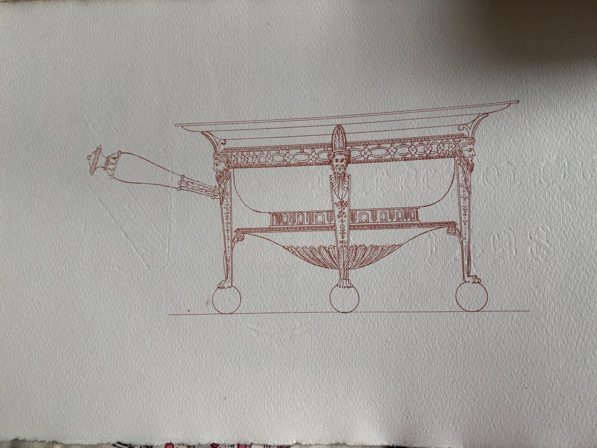 Beautiful Set Of 50 Engravings Depicting Empire-style Goldsmiths' And Silversmiths' Pieces.-photo-6