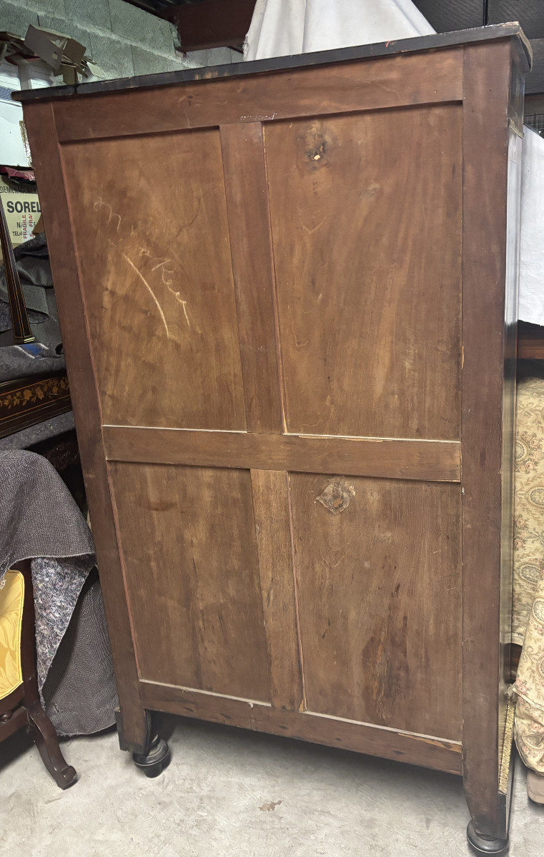 Napoleon III Period Small Marquetry Display Case Or Bookcase-photo-6