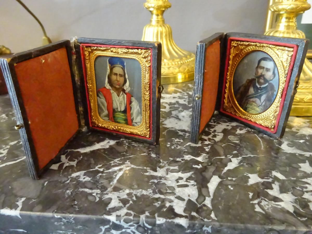 Pair Of Miniatures On Ivory Late Nineteenth