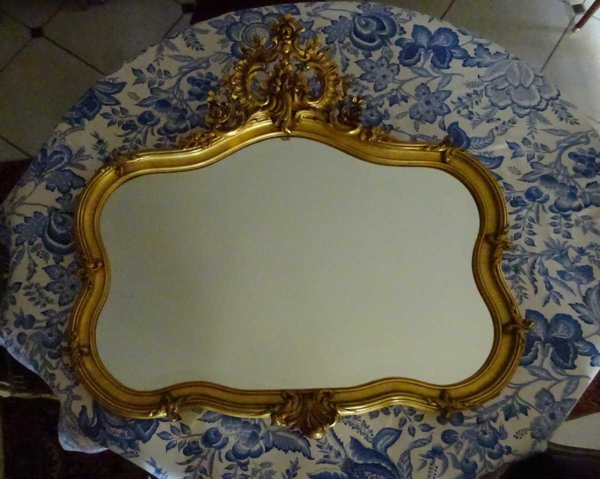 Miroir De Style Rocaille Fin XIXème-photo-2