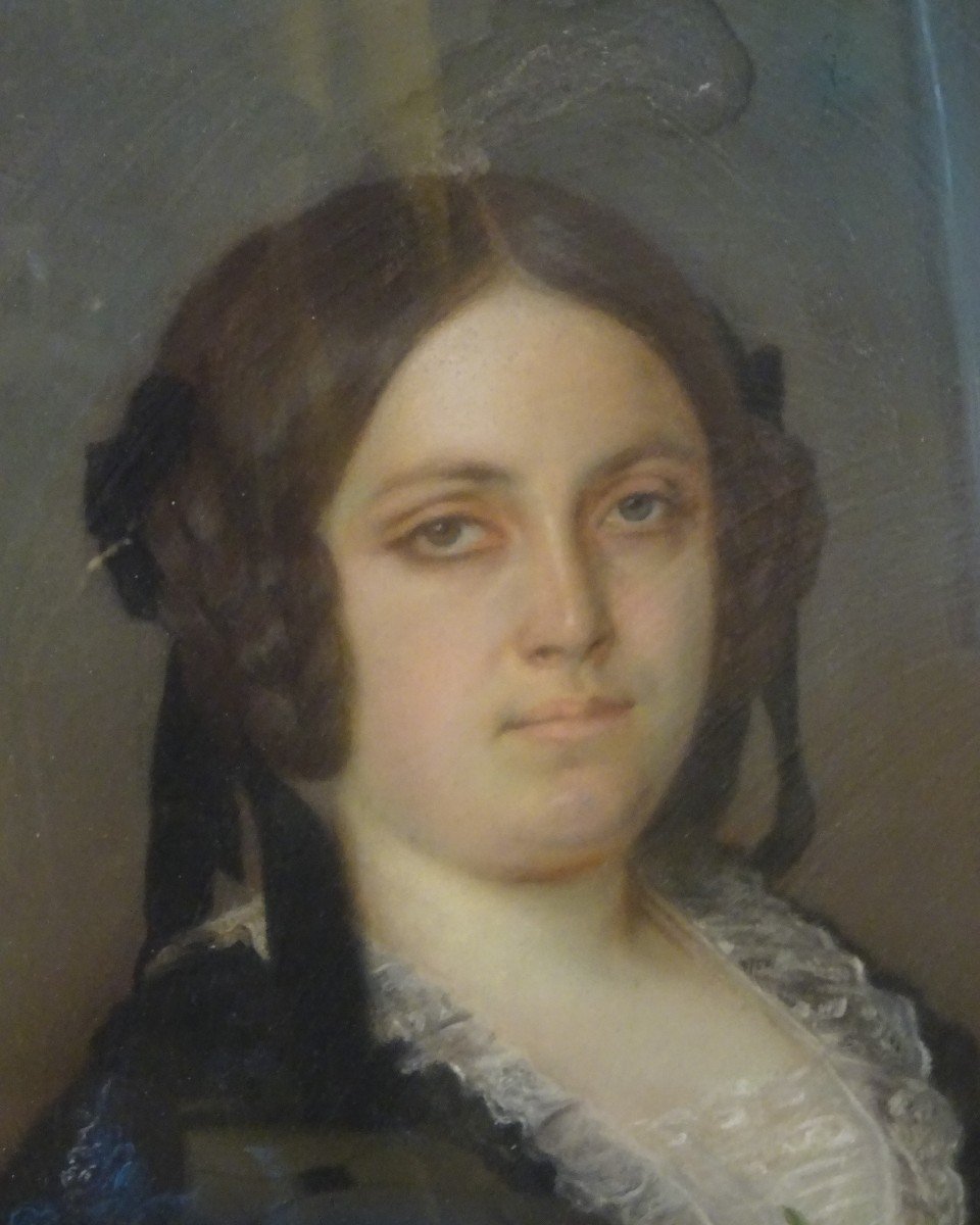 Portrait Of Woman, Pastel Napoleon III-photo-2