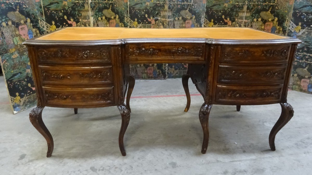 Grand Bureau plat De Style Louis XV Provencal-photo-2