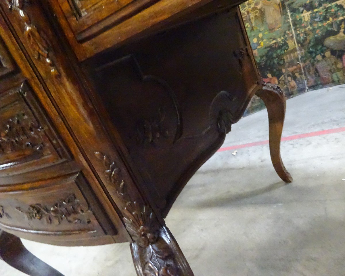 Large Louis XV Provencal Style Flat Desk-photo-4