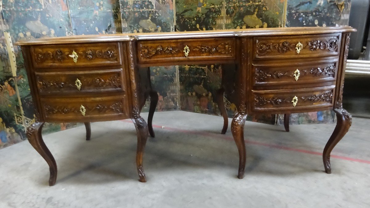Grand Bureau plat De Style Louis XV Provencal