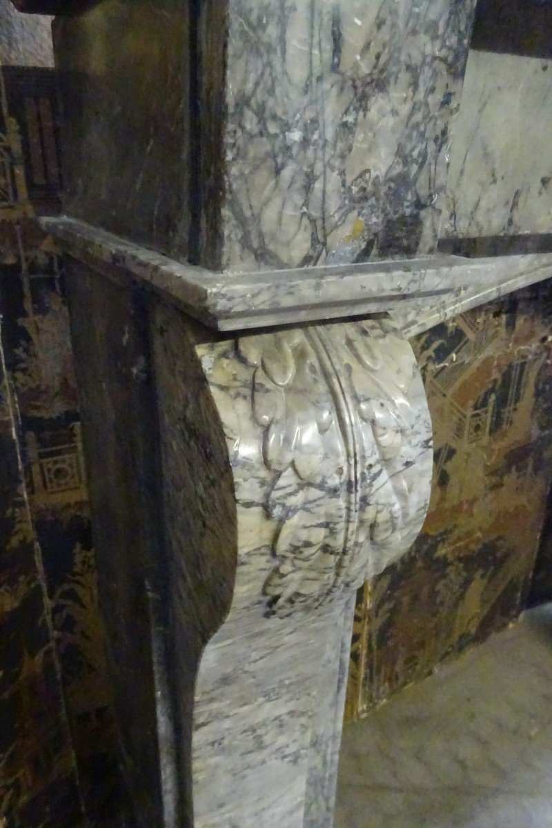 Early XIX Marble Fireplace With Claw Feet-photo-3