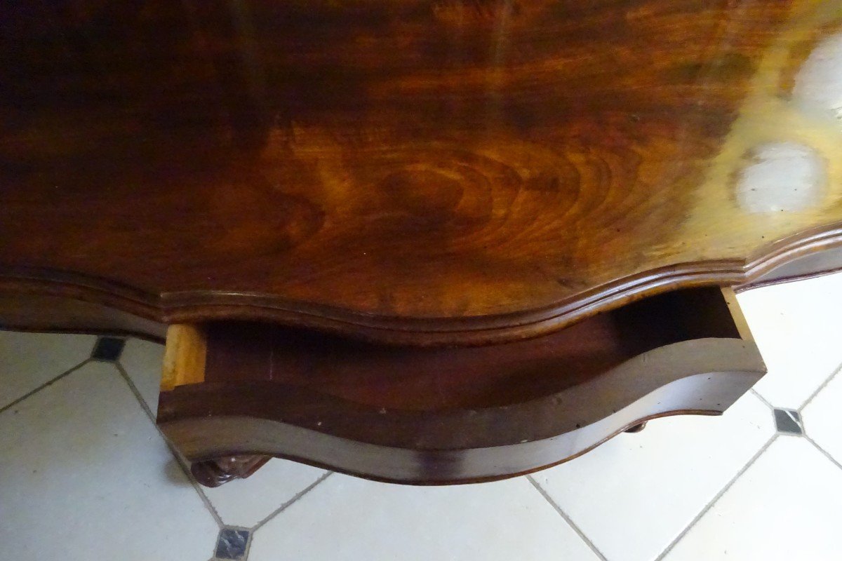 Large Violonne Pedestal Louis Philippe Period In Mahogany-photo-3