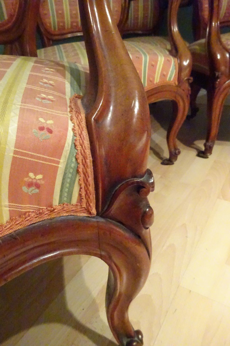 Paire De Fauteuils d'époque Louis Philippe En Acajou-photo-4